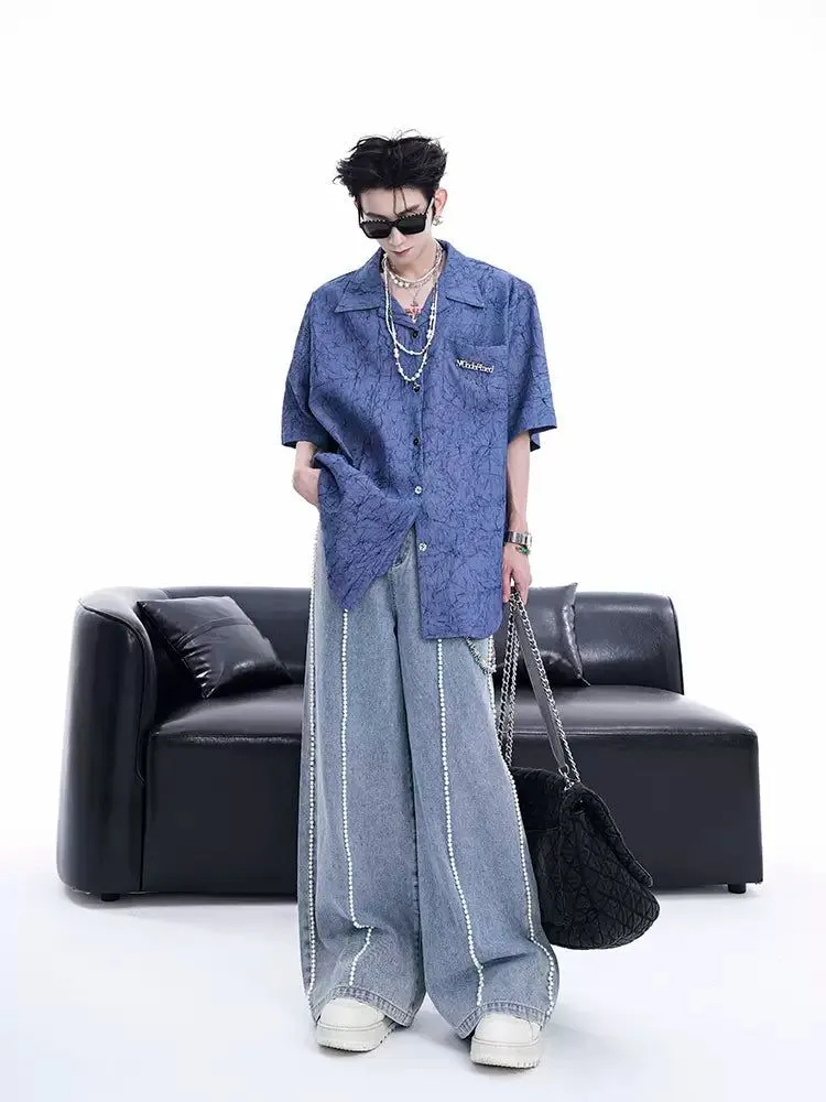 Beaded Seam Lines Jeans