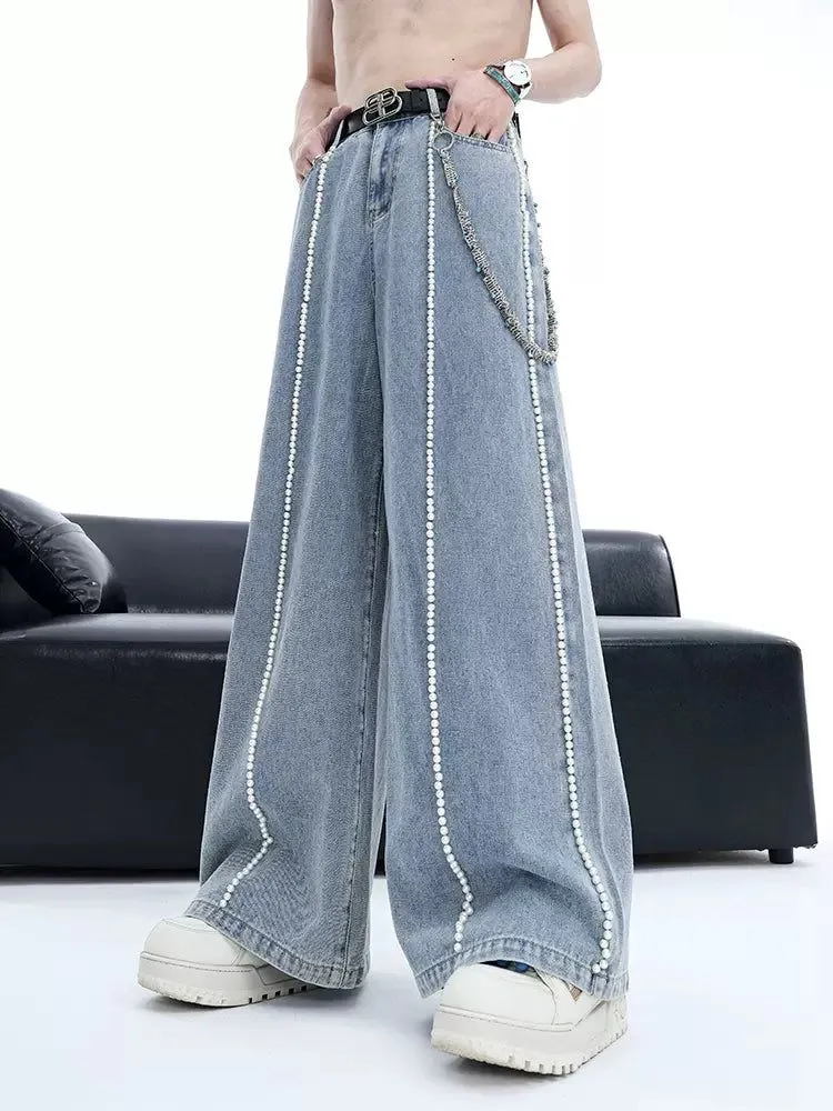 Beaded Seam Lines Jeans
