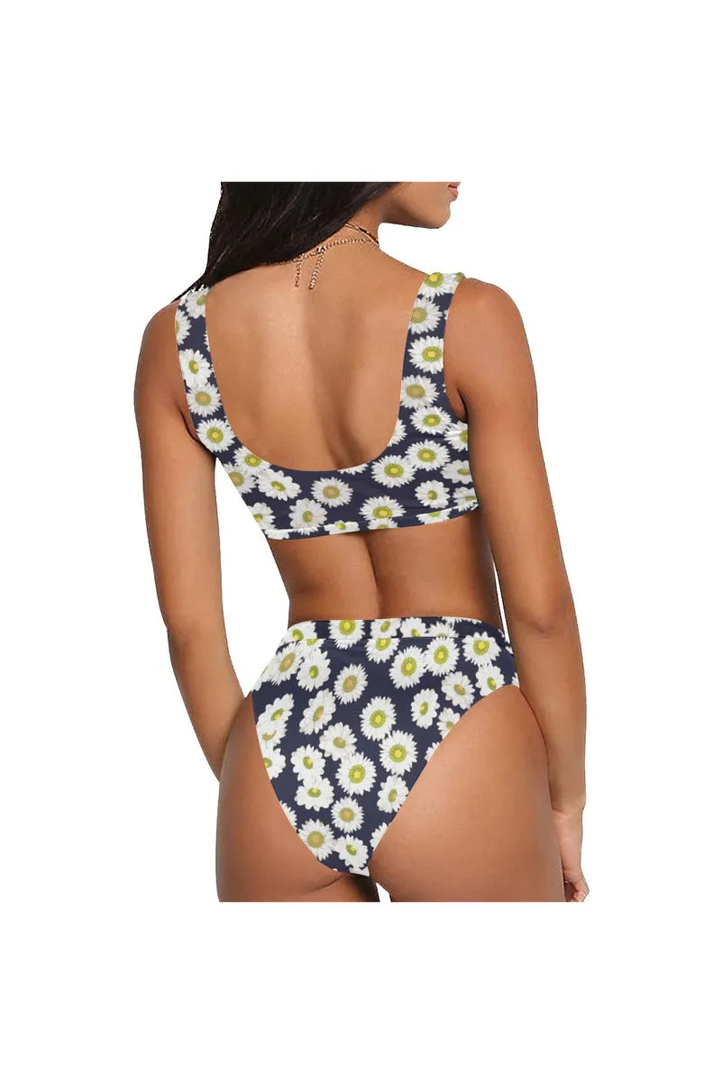 Daisy Sport Top & High-Waist Bikini Swimsuit