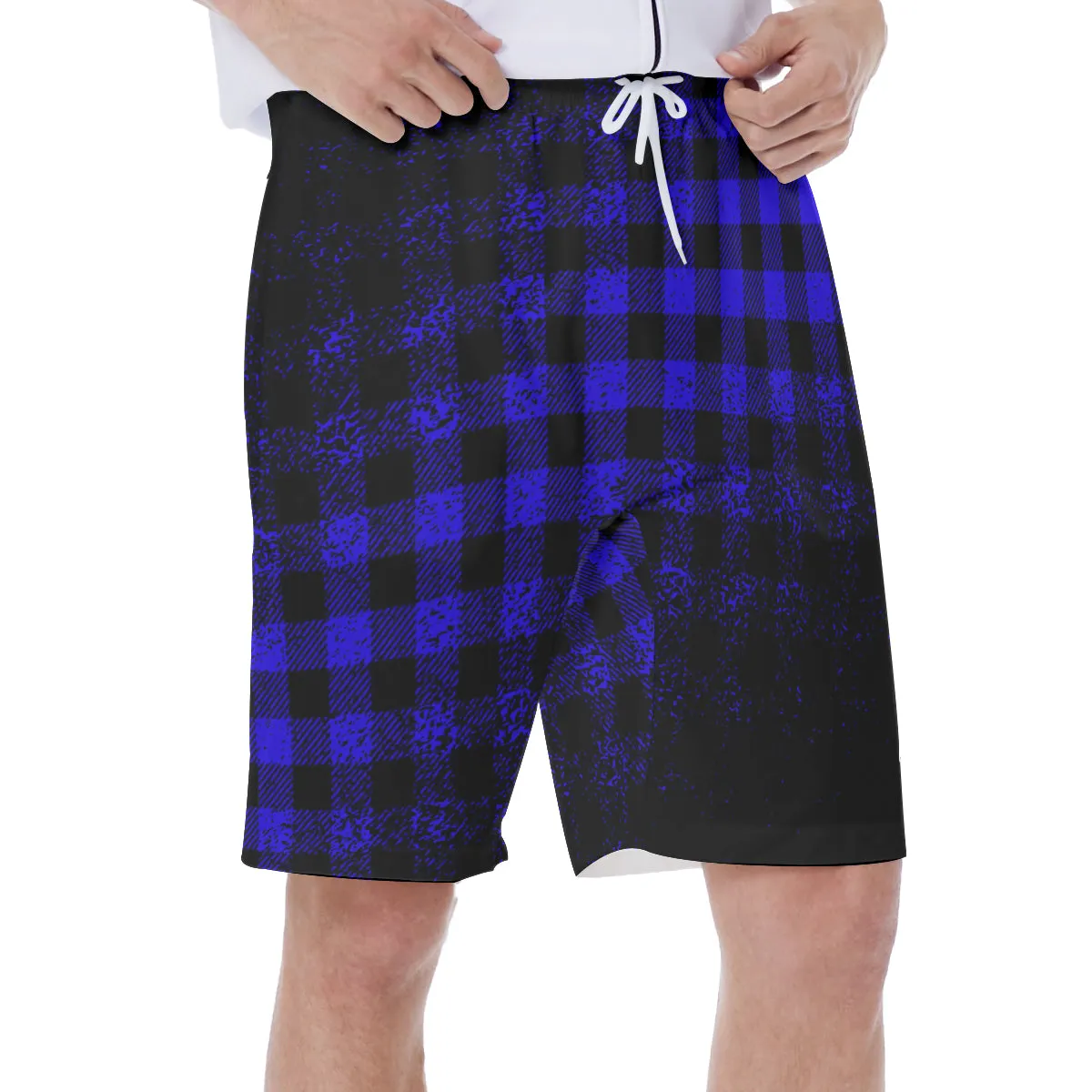 DUSTY PLAID BLUE Beach Pants