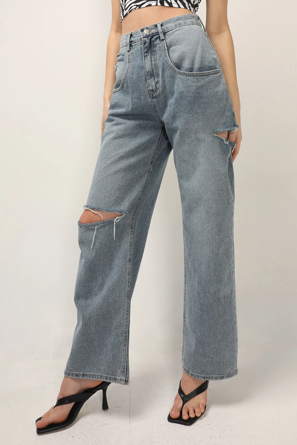 Mallory Slash Cut Jeans
