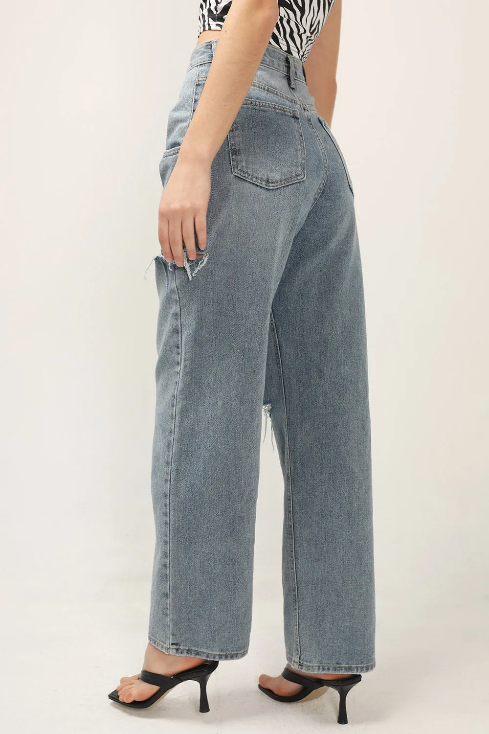 Mallory Slash Cut Jeans