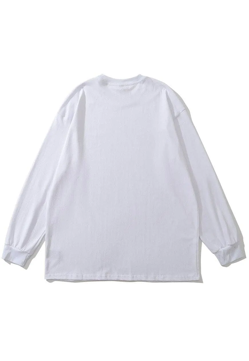 Retro cartoon t-shirt punk anime long tee vintage logo top