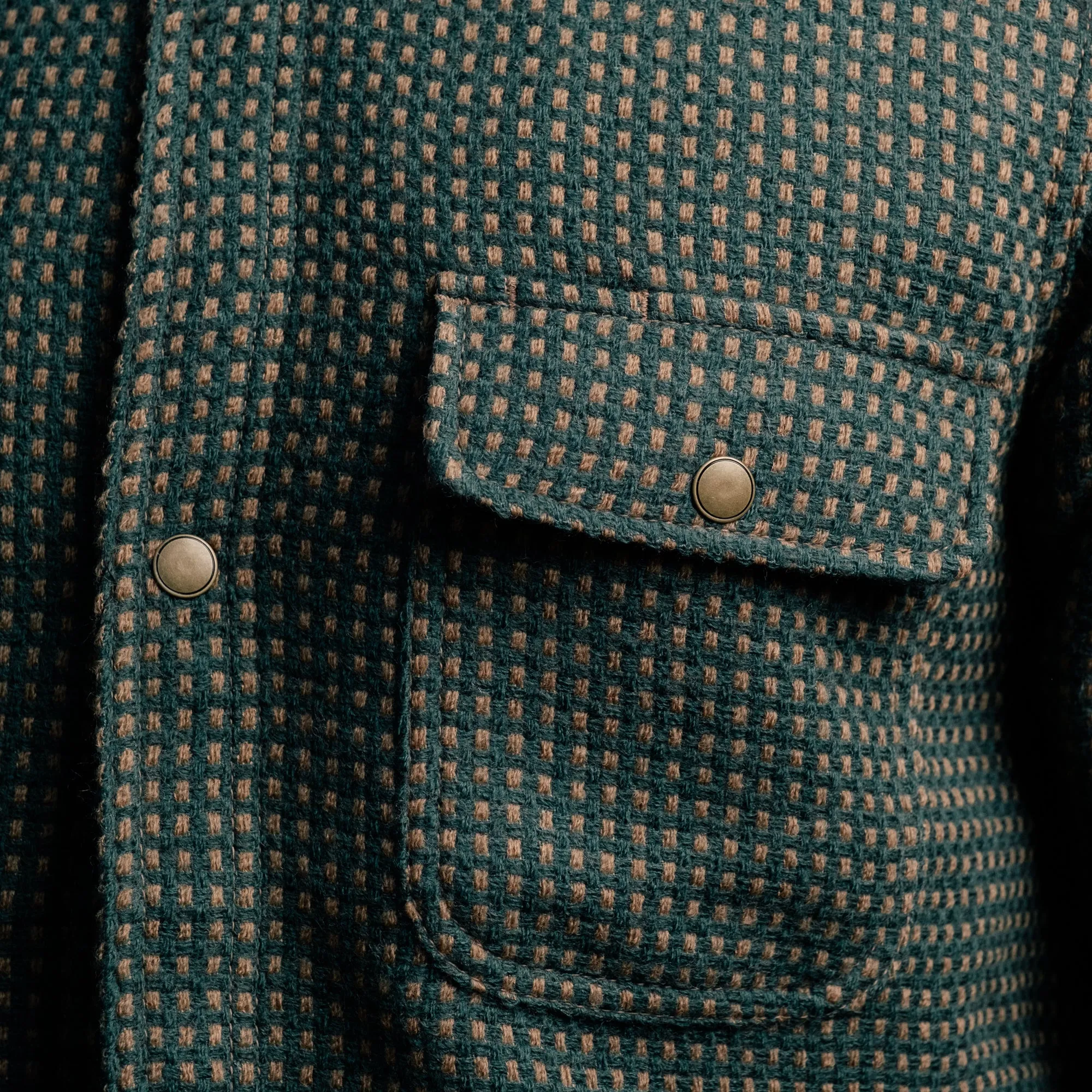 Final Sale: Green Dot Wool-Lined Field Shirt by Rogue Territory