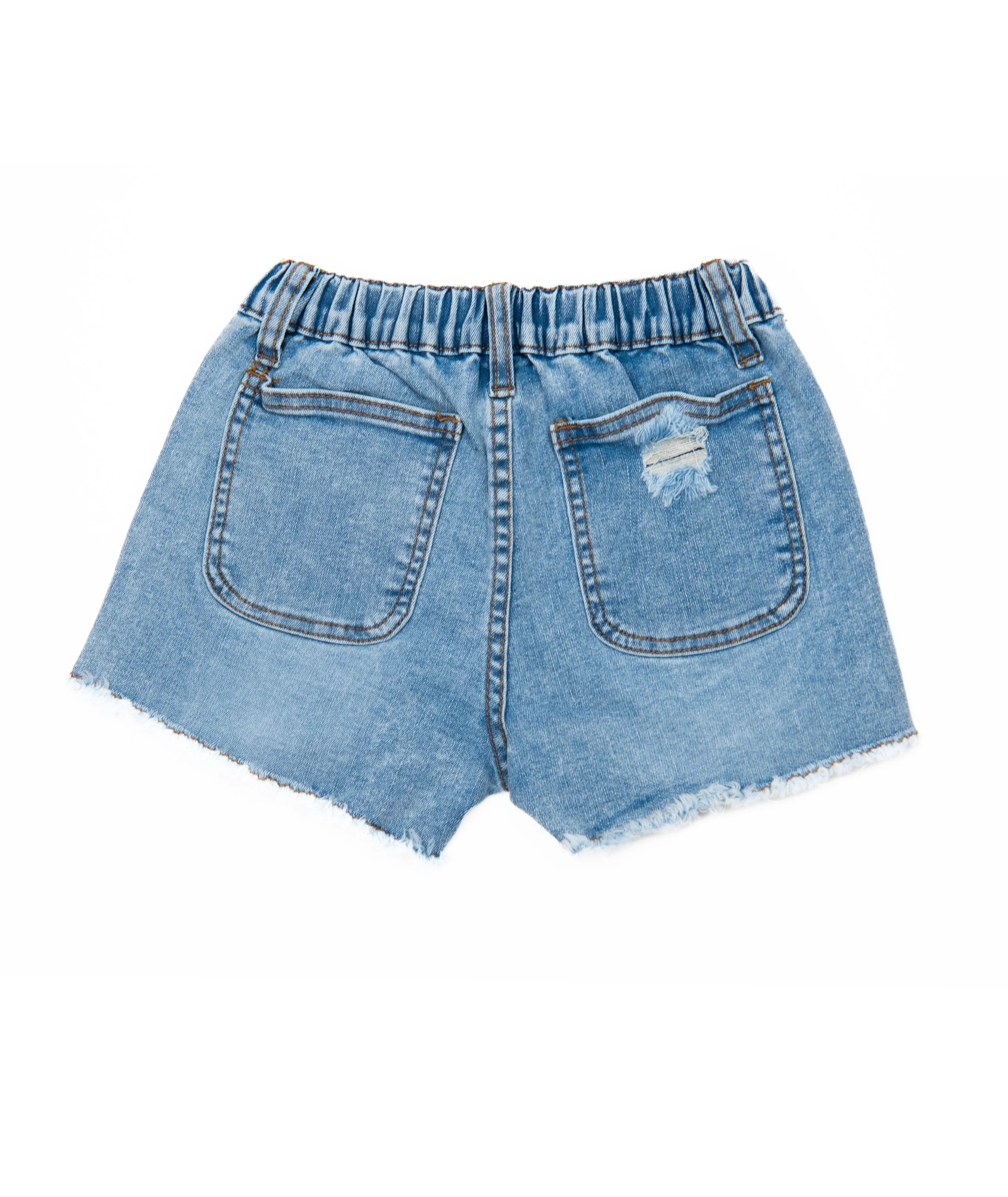 Vintage Havana Girls Exposed Button Denim Shorts